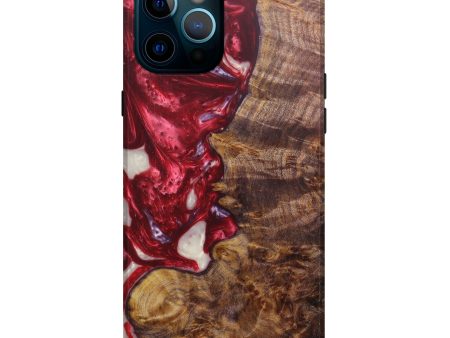 iPhone 12 Pro Max Wood+Resin Live Edge Phone Case - Roseline (Dark Red, 601241) Supply