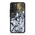 Galaxy S22 Plus Wood+Resin Phone Case - Angelie (Black & White, 603155) Online Sale