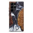 Galaxy S22 Ultra Wood+Resin Live Edge Phone Case - Cherilynn (Black & White, 602521) on Sale