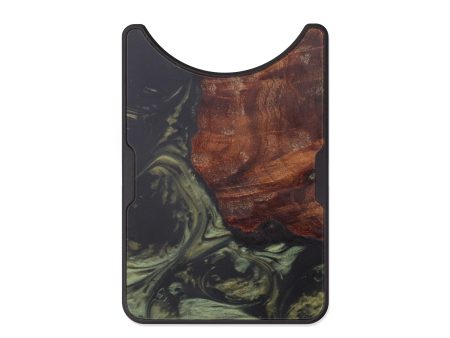 Alloy Wood+Resin Wallet - Max (Dark Green, 602113) For Sale