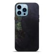 iPhone 14 Pro Max Wood+Resin Live Edge Phone Case - Winnifred (Pure Black, 601228) on Sale