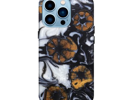 iPhone 14 Pro Wood+Resin Live Edge Phone Case - Beau (Black & White, 601220) Hot on Sale