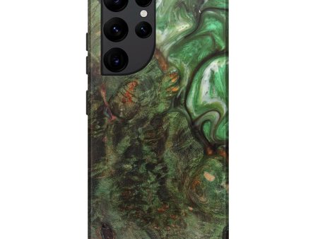 Galaxy S22 Ultra Wood+Resin Live Edge Phone Case - Danilo (Dark Green, 601206) Online Hot Sale