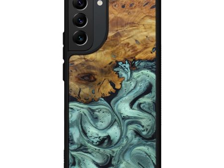 Galaxy S22 Plus Wood+Resin Phone Case - Stace (Dark Green, 600684) Hot on Sale