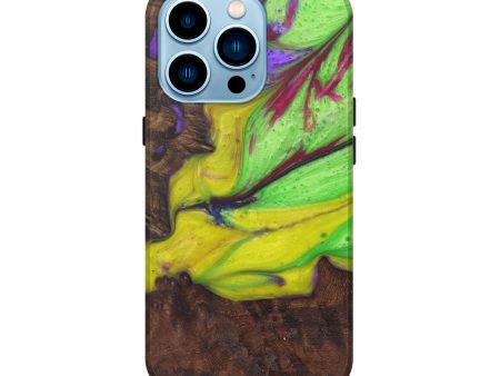 iPhone 14 Pro Wood+Resin Live Edge Phone Case - Evonne (Purple, 602489) Online Hot Sale