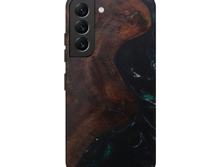 Galaxy S22 Wood+Resin Live Edge Phone Case - Norri (Pure Black, 601235) Cheap