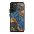 Galaxy S22 Plus Wood+Resin Phone Case - Ajit (Teal & Gold, 603111) Online Sale