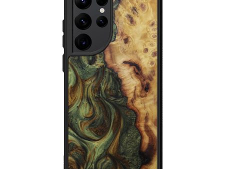 Galaxy S22 Ultra Burl Wood Phone Case - Felipa (Dark Green, 602336) Online now