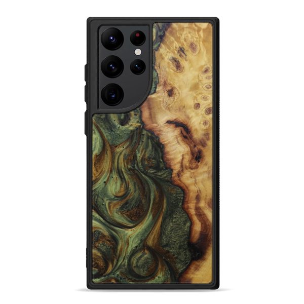 Galaxy S22 Ultra Burl Wood Phone Case - Felipa (Dark Green, 602336) Online now