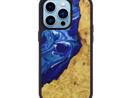 iPhone 14 Pro Burl Wood Phone Case - Oriana (Dark Blue, 602328) Supply