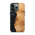 iPhone 13 Pro Wood+Resin Live Edge Phone Case - Ignatius (Pure Black, 601236) Hot on Sale