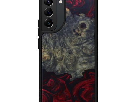 Galaxy S22 Plus Wood+Resin Phone Case - Dante (Dark Red, 602447) For Sale