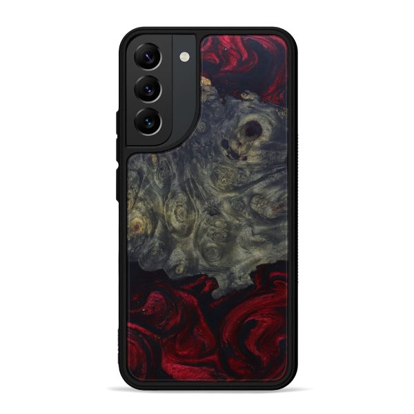 Galaxy S22 Plus Wood+Resin Phone Case - Dante (Dark Red, 602447) For Sale