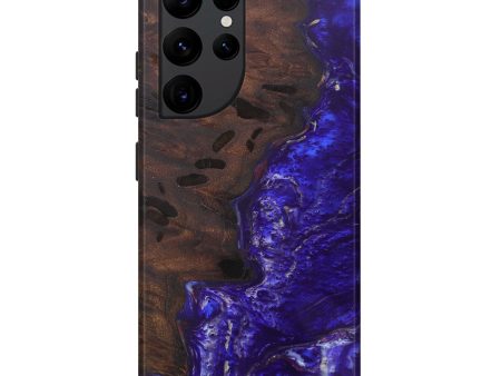 Galaxy S22 Ultra Wood+Resin Live Edge Phone Case - Vikki (Purple, 602508) Supply