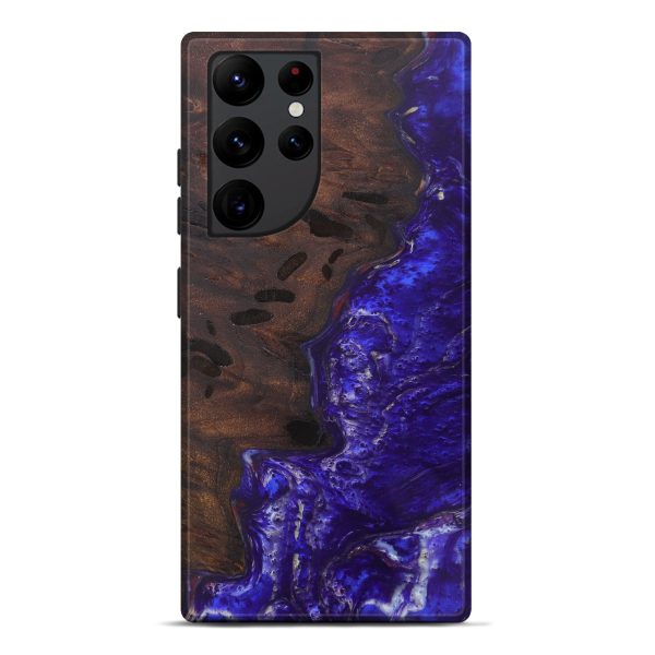 Galaxy S22 Ultra Wood+Resin Live Edge Phone Case - Vikki (Purple, 602508) Supply