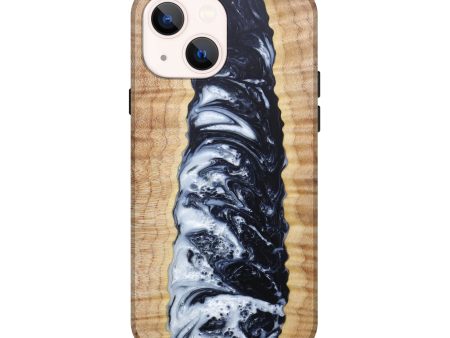 iPhone 13 Wood+Resin Live Edge Phone Case - Nollie (Black & White, 601237) Online now