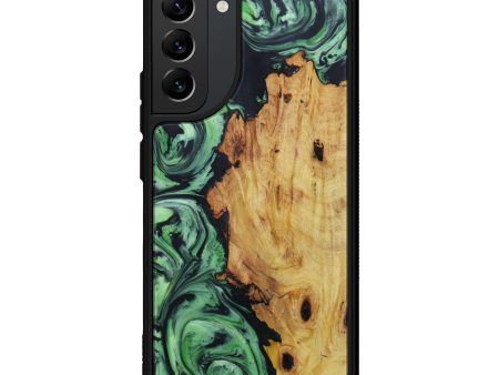 Galaxy S22 Plus Wood+Resin Phone Case - Tat (Dark Green, 601110) For Cheap