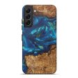 Galaxy S22 Plus Wood+Resin Live Edge Phone Case - Lauryn (Teal & Gold, 602504) Online