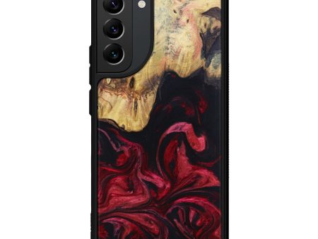 Galaxy S22 Plus Wood+Resin Phone Case - Vidya (Dark Red, 602981) Hot on Sale