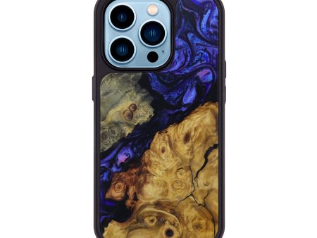 iPhone 14 Pro Wood+Resin Phone Case - Tung (Purple, 602168) Online now