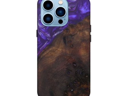 iPhone 14 Pro Wood+Resin Live Edge Phone Case - Calypso (Purple, 602507) Supply