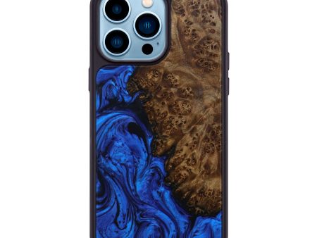 iPhone 14 Pro Max Burl Wood Phone Case - Gussy (Dark Blue, 600595) Sale