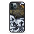 iPhone 12 Pro Wood+Resin Phone Case - Jacqui (Black & White, 602169) Hot on Sale