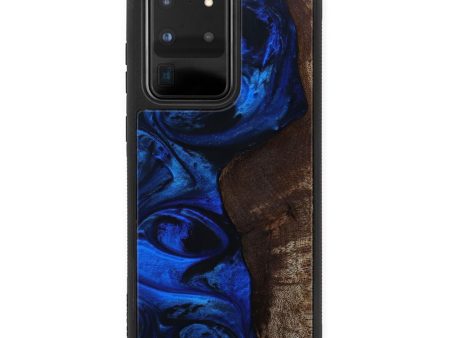 Galaxy S20 Ultra Burl Wood Phone Case - Jehanna (Dark Blue, 600613) Online now