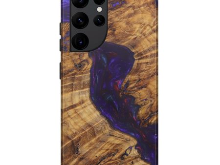 Galaxy S22 Ultra Wood+Resin Live Edge Phone Case - Lavena (Purple, 602485) Supply