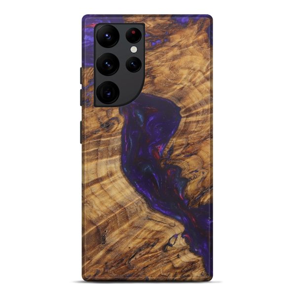 Galaxy S22 Ultra Wood+Resin Live Edge Phone Case - Lavena (Purple, 602485) Supply