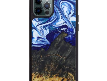 iPhone 12 Pro Burl Wood Phone Case - Bethany (Dark Blue, 602330) For Cheap