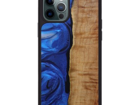 iPhone 12 Pro Burl Wood Phone Case - Sohail (Dark Blue, 600610) For Discount