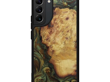 Galaxy S22 Plus Wood+Resin Phone Case - Evey (Dark Green, 602179) on Sale