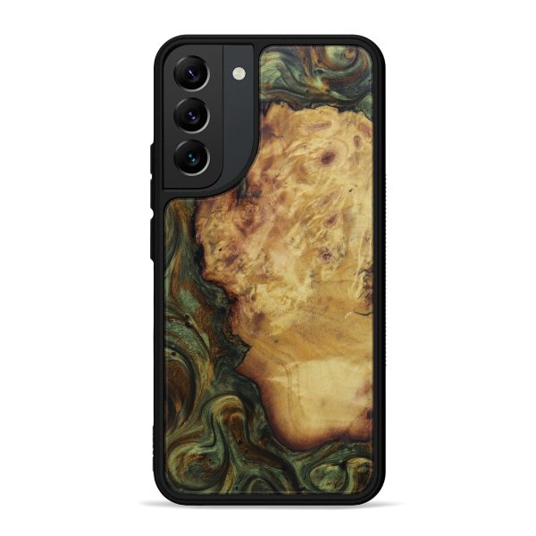 Galaxy S22 Plus Wood+Resin Phone Case - Evey (Dark Green, 602179) on Sale