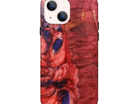 iPhone 13 Wood+Resin Live Edge Phone Case - Gabriell (Dark Red, 601242) Sale