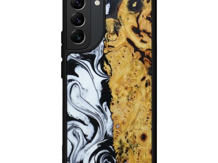 Galaxy S22 Plus Wood+Resin Phone Case - Kinna (Black & White, 602368) Sale