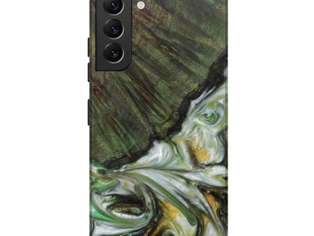 Galaxy S22 Plus Wood+Resin Live Edge Phone Case - Petr (Dark Green, 600524) Online now