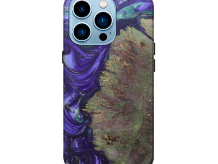 iPhone 14 Pro Wood+Resin Live Edge Phone Case - Shaib (Purple, 600532) Online