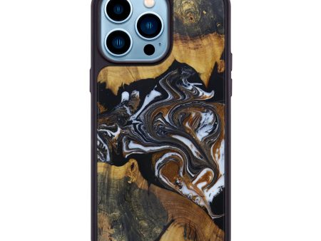 iPhone 14 Pro Max Wood+Resin Phone Case - Jorge (Black & White, 602217) Online Sale