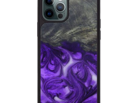 iPhone 12 Pro Wood+Resin Phone Case - Jordan (Purple, 602393) Fashion