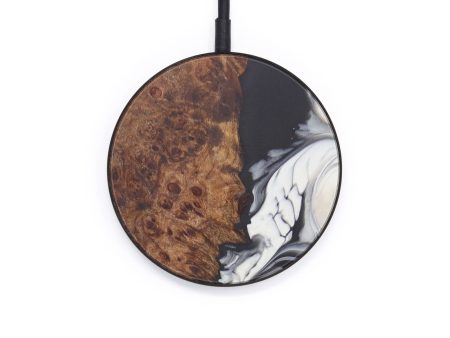 Circle Wood+Resin Wireless Charger - Andee (Black & White, 597756) For Discount