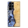 Galaxy S22 Ultra Wood+Resin Live Edge Phone Case - Inm (Light Blue, 598628) For Sale