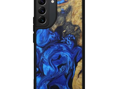 Galaxy S22 Plus Wood+Resin Phone Case - Calli (Dark Blue, 597496) Sale