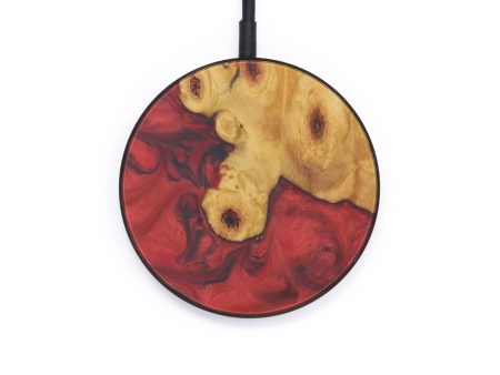 Circle Wood+Resin Wireless Charger - Jacquetta (Dark Red, 599285) For Discount