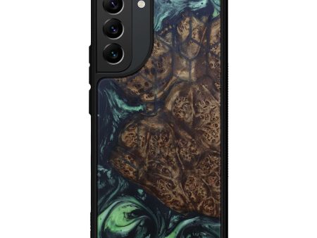 Galaxy S22 Plus Wood+Resin Phone Case - Adelina (Dark Green, 598273) For Cheap