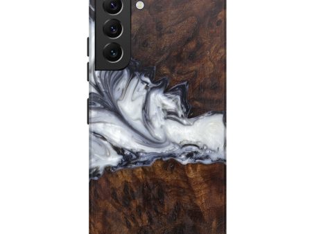 Galaxy S22 Plus Wood+Resin Live Edge Phone Case - Mitsuko (Black & White, 598655) Online now