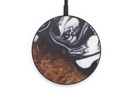 Circle Wood+Resin Wireless Charger - Marta (Black & White, 599195) Online Hot Sale