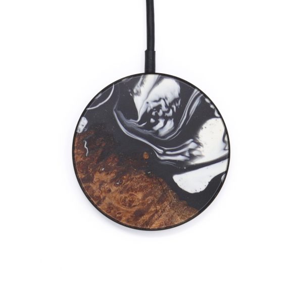 Circle Wood+Resin Wireless Charger - Marta (Black & White, 599195) Online Hot Sale