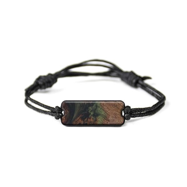 Classic Wood+Resin Bracelet - Binnie (Dark Green, 596785) Online now