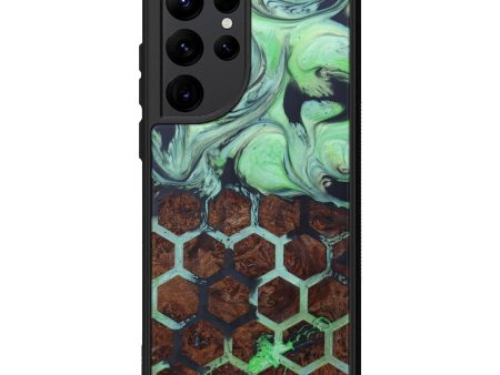 Galaxy S22 Ultra Wood+Resin Phone Case - Carlotta (Pattern, 597636) on Sale